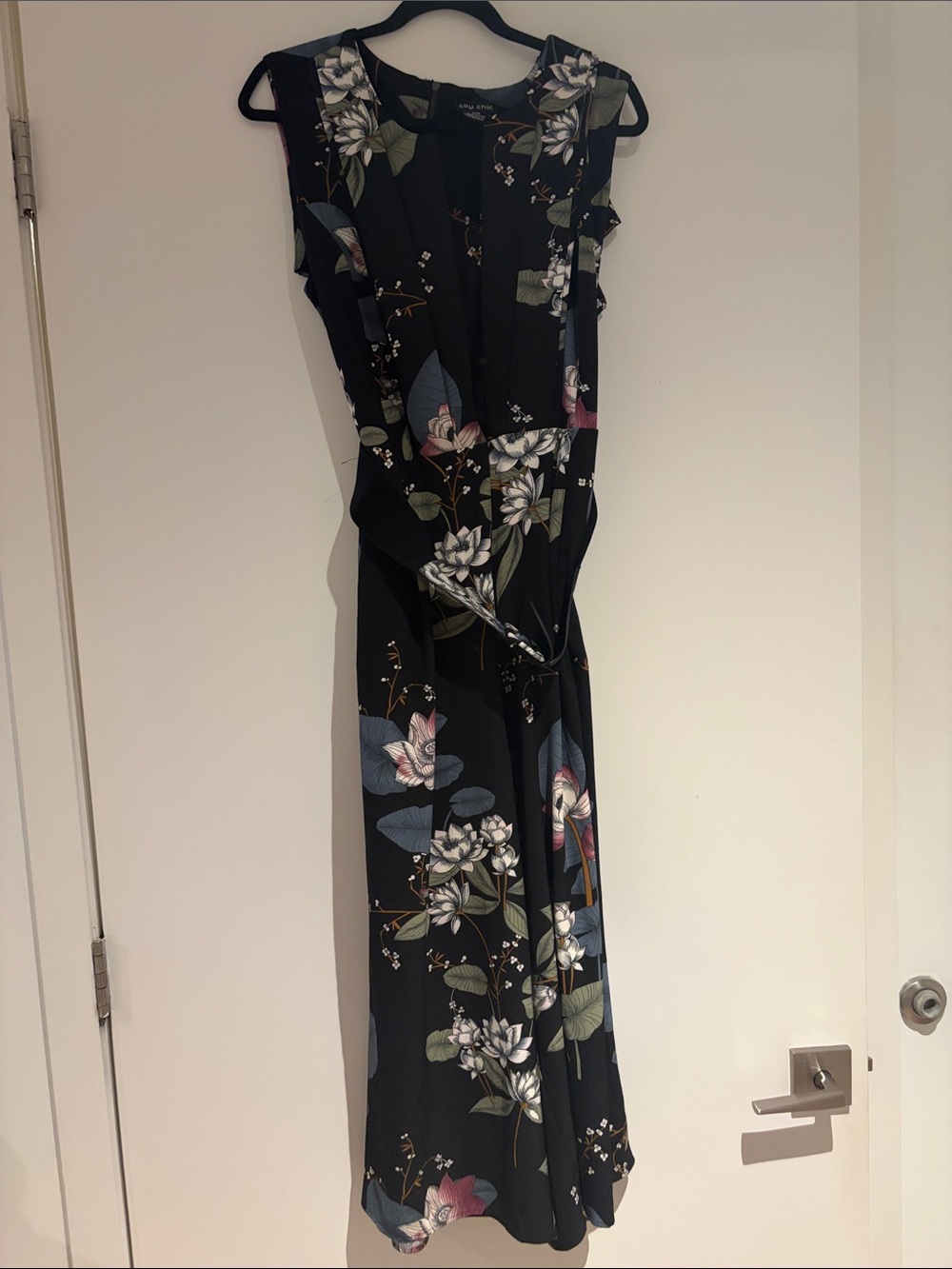 City Chic Blossom Jumpsuit with belt